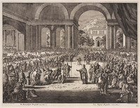 KG 05718
<br/>
De gelijkenis van de koninklijke bruiloft
<br/>
<em>Luyken, Jan (1649-1712)</em>